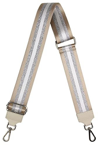 Ever Bloom Verstellbarer 5CM Schultergurt, Mehrfarbiger Breiter Taschengurt Schulterriemen für Damen und Herren, Mädchen DIY Zubehör für Tasche, Jiandai Farben:Beige