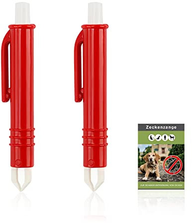 Nepfaivy Zeckenzange für Hunde Katze Mensch - 2er Set Zeckenpinzetten für Kinder und Haustier, Einfacher und Sicherer Zeckenentferner für Zecken Jeder Größe