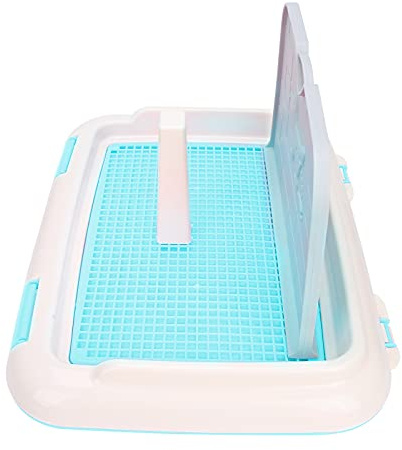 Toilettes pour Chien, Toilettes d'intérieur pour Chat et Chiot avec Mur simulé pour Chiens mâles pour Petits Chiens(Bleu)