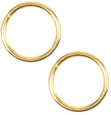 Anelli per tende a forma di O, in ottone massiccio, placcati in ottone, 20 mm, per tende romane fai da te, per interni o esterni, confezione da 30 pezzi