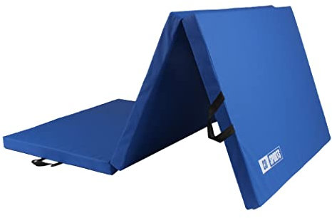 Calma Dragon 85621, Gymnastikmatte, PU-Schaum, wasserdicht, 4-Panel faltbare Schutzmatte, widerstandsfähig, Anti-Rutsch, kompakt, leicht, für Yoga, Pilates (180 x 80 x 6cm, Blau)