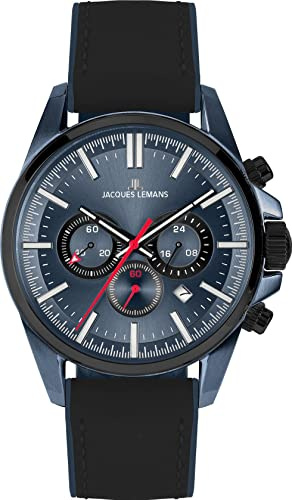 JACQUES LEMANS Analog mid-31299, Schwarz, Riemen