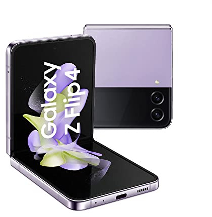 Samsung Galaxy Z Flip4, Téléphone Portable 5G, Carte SIM non incluse, Android, Smartphone Pliable, 128 Go, Lavande, Extension garantie 12 mois offerte [Exclusivité Amazon] - Version FR