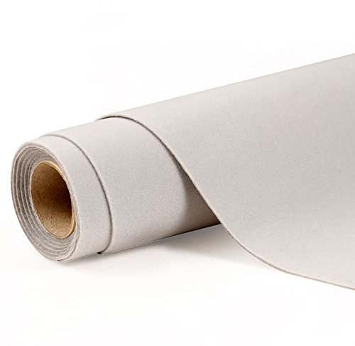HARICSET 148 cm Breit Bastelfilz Selbstklebend Kinder Vliesstoff Stoff Filzplatten zum Filzuntersetzer Basteln Nähen DIY Patchwork(Size:1.48 * 2m,Color:hellgrau)