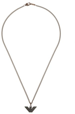 Emporio Armani Herren-Edelstahl mit Karabinerverschluss Anhänger-Halskette