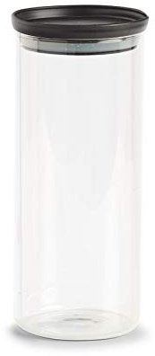 Vorratsglas m. Kunststoffdeckel, 1250 ml, schwarz