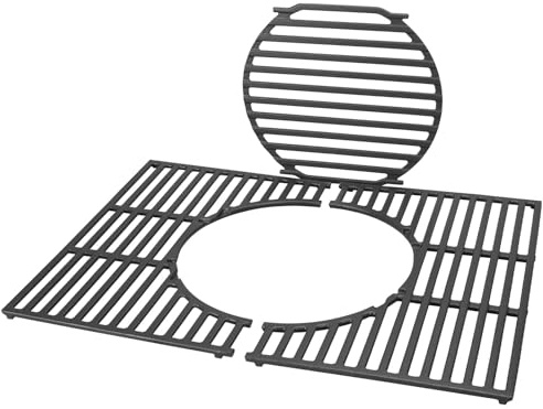 GriHero Griglia in ghisa da 44,5 cm, con accessori rotondi rimovibili, per Weber Spirit I & II 300 Series, Spirit E/S 310 320 330, Spirit 700, Platinum B/C, Genesis 1000-3500, Gourmet BBQ Grill System