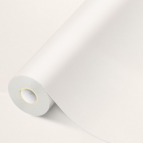 MICTER PU Kunstleder Glatt Selbstklebend, Reparatur Set für Möbel, Autositze, Taschen - Weiß