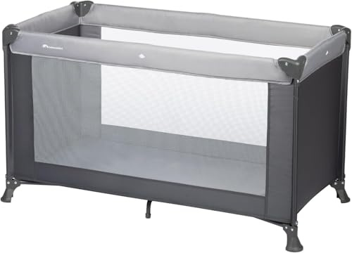 Bebeconfort Soft Dreams, Campingsäng, 0–3 År (0–15 kg), Lättviktig Resesäng Baby, Träfibrer och Skummadrass (60 x 120 cm), Transportväska, Kompakt Umbrella-hopvikning, Tinted Graphite