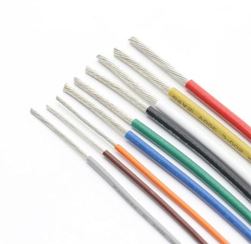 Trunking Solid 2 Meters Plastic Insulated Cable UL1332 High Temperature Electron Wire 28AWG to 12AWG for 3D Printer Connector Loom (Color : White, Size : 2 Meters 16AWG)