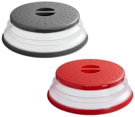 2 Pièces Cloche Micro Onde，Micro Ondes Pliable Panier Filtrant，Onde Passoire avec Trous de Vapeur pour Fruits Et Légumes.