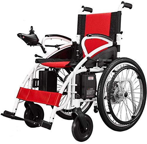 Elektrorollstuhl für Erwachsene, zusammenklappbarer, leichter alter Roller, Elektrorollstuhl für Behinderte, Rahmen aus Aluminiumlegierung, 250 W * 2 Leistung für die Mobilität von Behinderten un