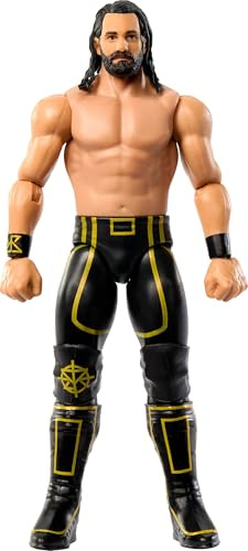 Mattel WWE Seth Freakin“ Rollins Actionfigur, Hauptkampf-Serie #152 ca. 15,2 cm große Sammelfigur mit 10 Bewegungspunkten und lebensechtem Aussehen, JCV33, [Mehrfarbig]