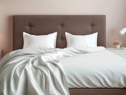 DecorQUALITY Cabecero de Cama tapizado Antimanchas o Polipiel Barcelona Somos Fabricantes Todas Las Medidas y Colores (Marrón, 135 * 70)