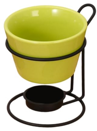 Sharplace Schokoladenfondue-Topf, Hot Pot mit Eisengestell, Schmelzbecher, Schokoladenschmelztopf, Fondue-Fondue-Maschine für Abendessen-Snacks, GrÜn