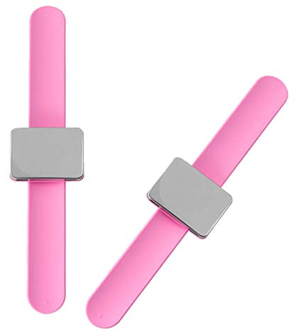 LALAFINA Magnetisches Pin Armband Silikon Handgelenkband Für Friseure 2 Stück Flexibel Leicht Mit Starkem Magnet Zur Befestigung Von Haarspangen Und Nadelwerkzeugen