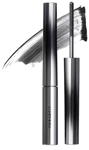 3D Strong Curling Iron Mascara, Black Volume and Length Waterproof,Smudge Proof Mascara,Long Lasting Smudge-Proof Non Clumping Lengthening Fiber Lash Makeup (Black, One Size)