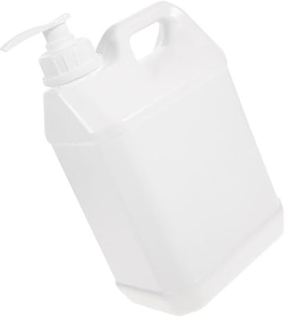 Distributeur Lessive Liquide en Plastique, avec Robinet Flacon-Pompe Blanc