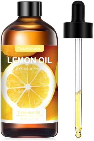Zitronenöl 100 ml, Reines Zitrone Ätherische Öle für Diffusor, Zitronenöl Ätherisches Öl Aromatherapie Duftöl für Massage, DIY, Seife, Kerzenherstellung, Bad, Geschenke für Frauen Weihnachten