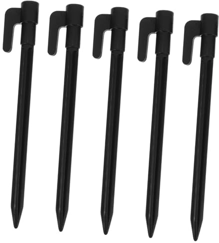 Toddmomy 5pièces Kit De Piquets De Tente à Vis Plastique Accessoires De Camping Et Tente Piquets De Sol Robustes Et Résistants Au Vent
