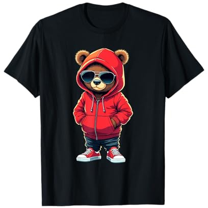 Ropa urbana con estampado de osito de peluche Camiseta