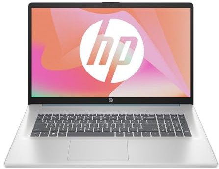 HP 17-cn4000sf Ordinateur Portable 17,3 FHD IPS, PC Portable (Intel Core 5-120U, RAM 16 Go, SSD 512 Go, Intel Graphic, Windows 11), Laptop Argent, Clavier AZERTY