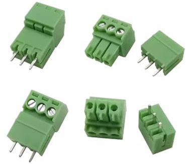 5 paia 15EDG 3, mm PCB Morsettiera a vite 2-12 pin Spina maschio Presa femmina Connettore for filo(Straight,12P)