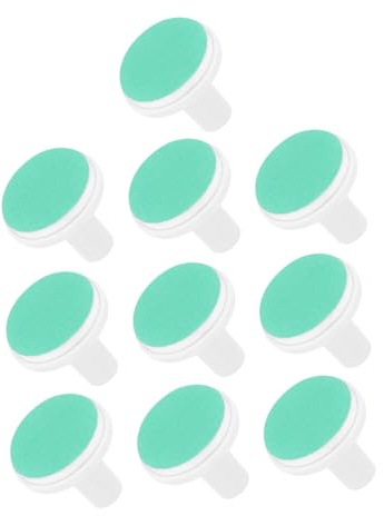 PRETYZOOM Pack de 10 Tampons Polissoirs à Ongles pour Bébé Verts, Lime à Ongle Bébé Électrique Portable et Facile à Remplacer, Têtes de Meulage en Plastique et Papier Abrasif