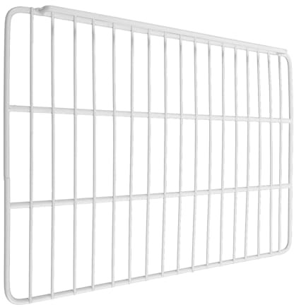 Anneome Étagère de Congélateur en Acier Inoxydable Blanc 43,5x30 Cm Garde-corps Latéral Amovible pour Compartiment de Congélateur, Organisation Précise pour Dortoir