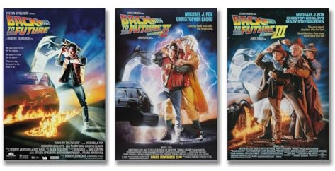 Generisch A Set Of 3 Back Poster To The Future 80s Movie Film Vintage Retro Cover Für Zimmer, Ästhetische Leinwand-Wandkunst, Schlafzimmer-Dekor Posters 08x12inch(20x30cm)-3pcs