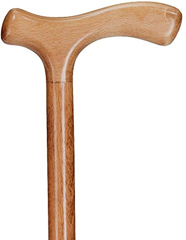 Gehstock in naturhell aus Buchenholz mit Fritzgriff