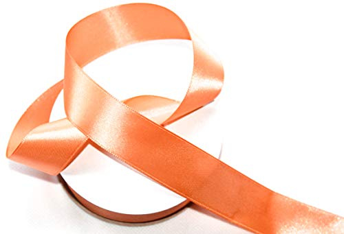CaPiSo Satinband 25m x 25mm Taftband Schleifenband Satin Geschenkband DEKOBAND (Apricot)