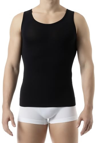 FarmaCell 417B (Nero, L) Canottiera Contenitiva Uomo, Intimo Modellante Leggero e Traspirante, Made in Italy