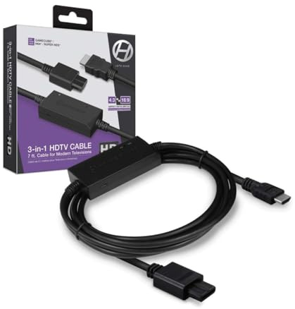 Retro Game HDMI Conversion Cable Game Cube/N 64/för Super NES High-Pain HDTV-kabel FOR Gamecube/N 64/SNES HYPERKIN [Videospel]