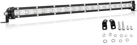 Willpower Faro da Lavoro Barra LED 51cm 90W Ultra Magro Luci da Lavoro a LED Spot Fendinebbia Luce Impermeabile 6000K per Trattore Auto Veicoli Off Road 4WD SUV ATV UTV Camion