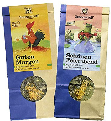 Sonnentor bio Tee Set: Schönen Feierabend Kräutertee lose + Guten Morgen Kräutertee lose AT-BIO-301