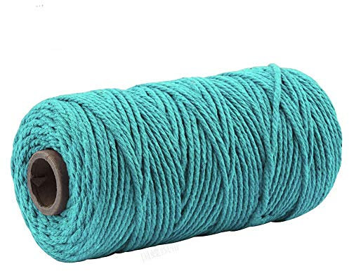 MoonyLI Makramee Schnur farbige Baumwollschnur 4 Stränge Twist Baumwollseil Naturbaumwollseil (3 mm x 100 Yard)