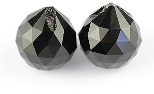 15mm-40mm 1 Piece/10pcs Crystals Glass Ball for Chandeliers Shinning Prism Sun Catcher-Black_40mm 10pcs