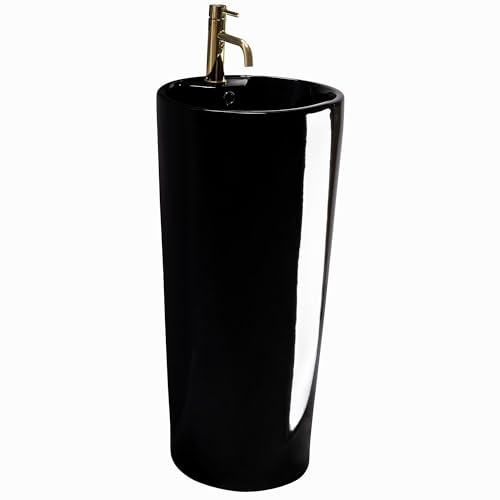 Lavabo De Pie Rea Blanka Negro