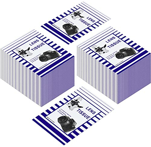 1000 Pieces Lens Cleaning Paper Tissue Lens Paper Bulk for Camera Lenses, Microscopes, Computer Screens, Magnifiers, Glasses, 20 Booklets