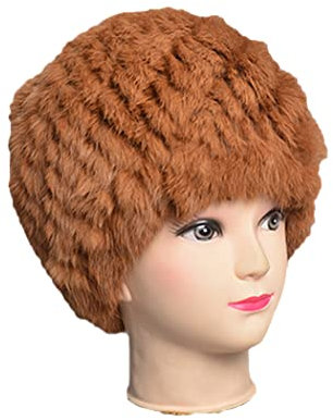 keusyoi Winter Fellmütze Frauen Stilvolle Warm Dicke Klassische Hut Beanies Weiche Flauschige Furry Cap Schneekappen Outdoor Fellmützen