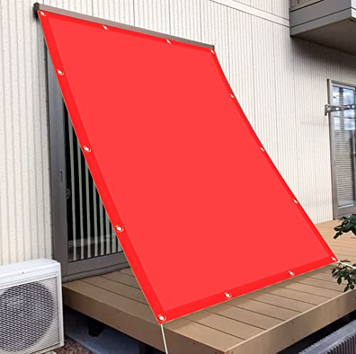 Tenda parasole Ombreggiante rettangolare 1.4 x 2.8 m Protezione Solare Uv 98% Parasole Impermeabile Vela Ombreggiante Rettangolare con Corde e Occhiello per Giardino, Rosso