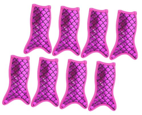 ABOOFAN 8St popsicle bags ice bag coolerbag Mermaid Popsicles Hülle ice packs ice-bag glasschüssel karamell geschirr Eis Startseite Ärmel einstellen Kind Halterung Gummi
