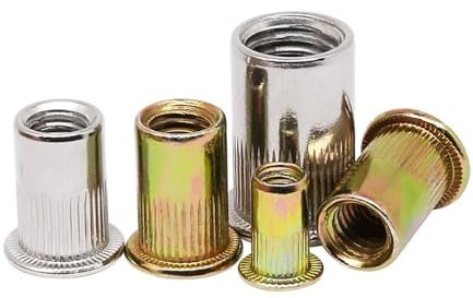 SellGood Handmutter 5/20/50 Stück Blindnietmutter Edelstahl Nietmutter M3 M4 M5 M6 M8 M10 M12 verzinkte Gewindeeinsätze für Gehäuseplatten (Size : 304 Stainless Steel M5(10pcs))