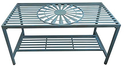 3-teiliges Bistro-Set aus Gusseisen, Terrassenmöbel-Sets für den Außenbereich, Gartenbank für die Terrasse im Park mit Pfauenmuster, für die Veranda im Hinterhof, den Rasen am Pool mit