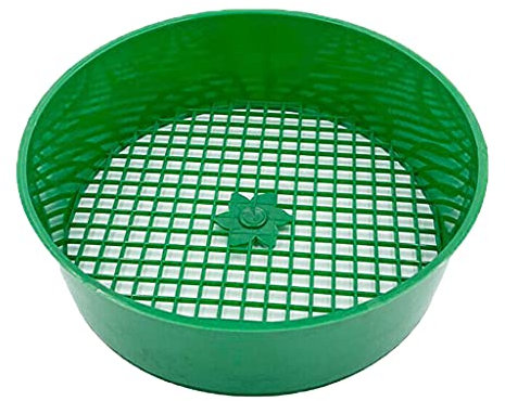 Kobeleen Green Round 16cm Garden Sieve Riddle Stone Sand Seedling Mesh Tools For Compost Soil Tool