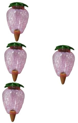 Yardwe Lot De 4 Inserts Darrosage Automatique en Plastique pour Fraises Dispositif Darrosage Automatique pour Plantes Dintérieur Forme De Dessin Animé Unique