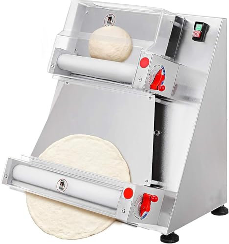 DPLXQPP 600w 15 Pizza Teigrollenblatt,30/40cm Automatische Teigpresse Maschine, Elektrische Pizza Presse,Die Maschine 5s/Teig Herstellt,Für Rollen Von Pizza Und Verschiedenen Teigkuchen,40cm-220V