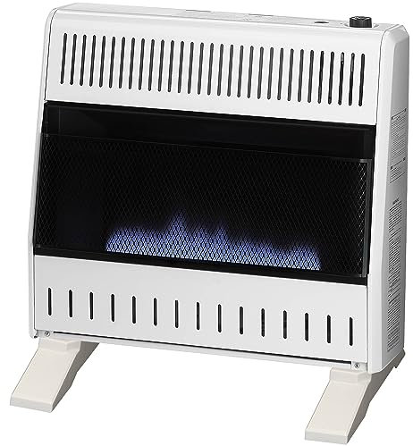 ProCom Heating Natural Gas Ventless Blue Flame Heater With Base Feet - 30,000 BTU, Manual Control - Model# MN300HBA-B