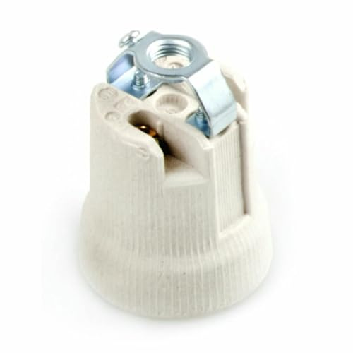 Douille E-27 en porcelaine M10, idéale pour les installations électriques et la décoration intérieure.